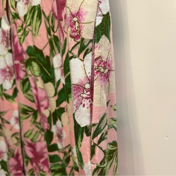 JJill Petite Small Pink and Green Floral Dress with Pockets - Picture 5 of 8